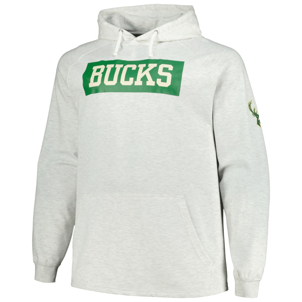 Fanatics Milwaukee Bucks Big & Tall Raglan Tri-Blend Pullover Hoodie
