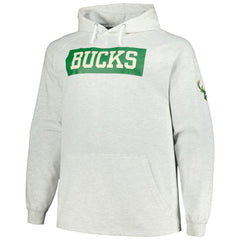 Fanatics Milwaukee Bucks Big & Tall Raglan Tri-Blend Pullover Hoodie