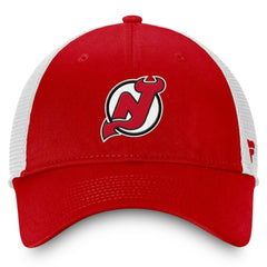 NHL New Jersey Devils Fanatics Core Primary Logo Trucker Adjustable Hat