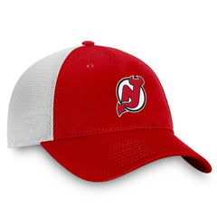 NHL New Jersey Devils Fanatics Core Primary Logo Trucker Adjustable Hat