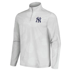Gray New York Yankees Tommy Bahama Delray Frond IslandZone Half-Zip Jacket