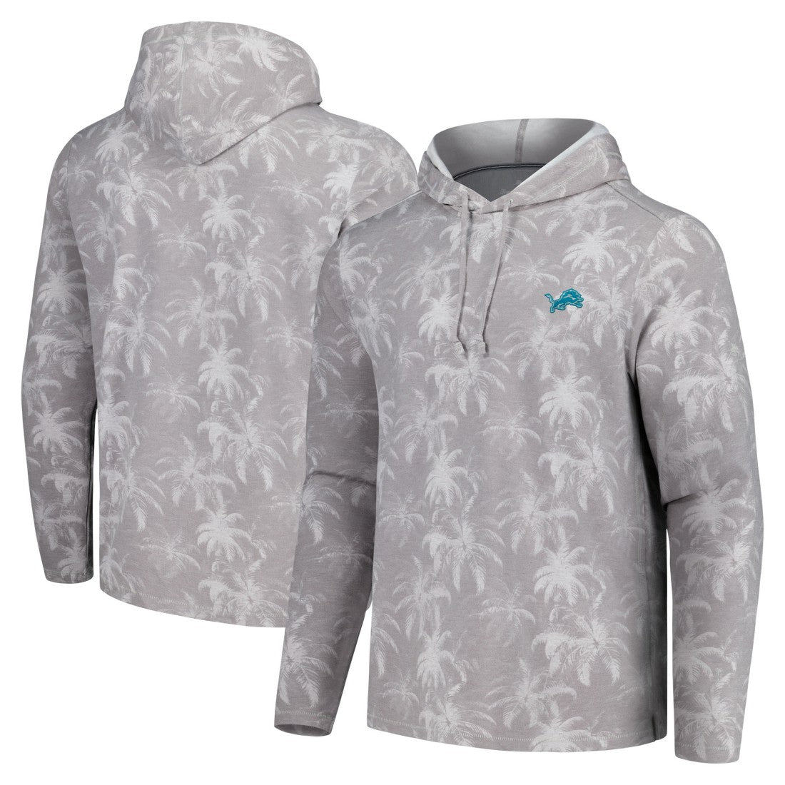 Palm Frenzy Hoodie Long Sleeve T-Shirt - Detroit Lions Hoodies