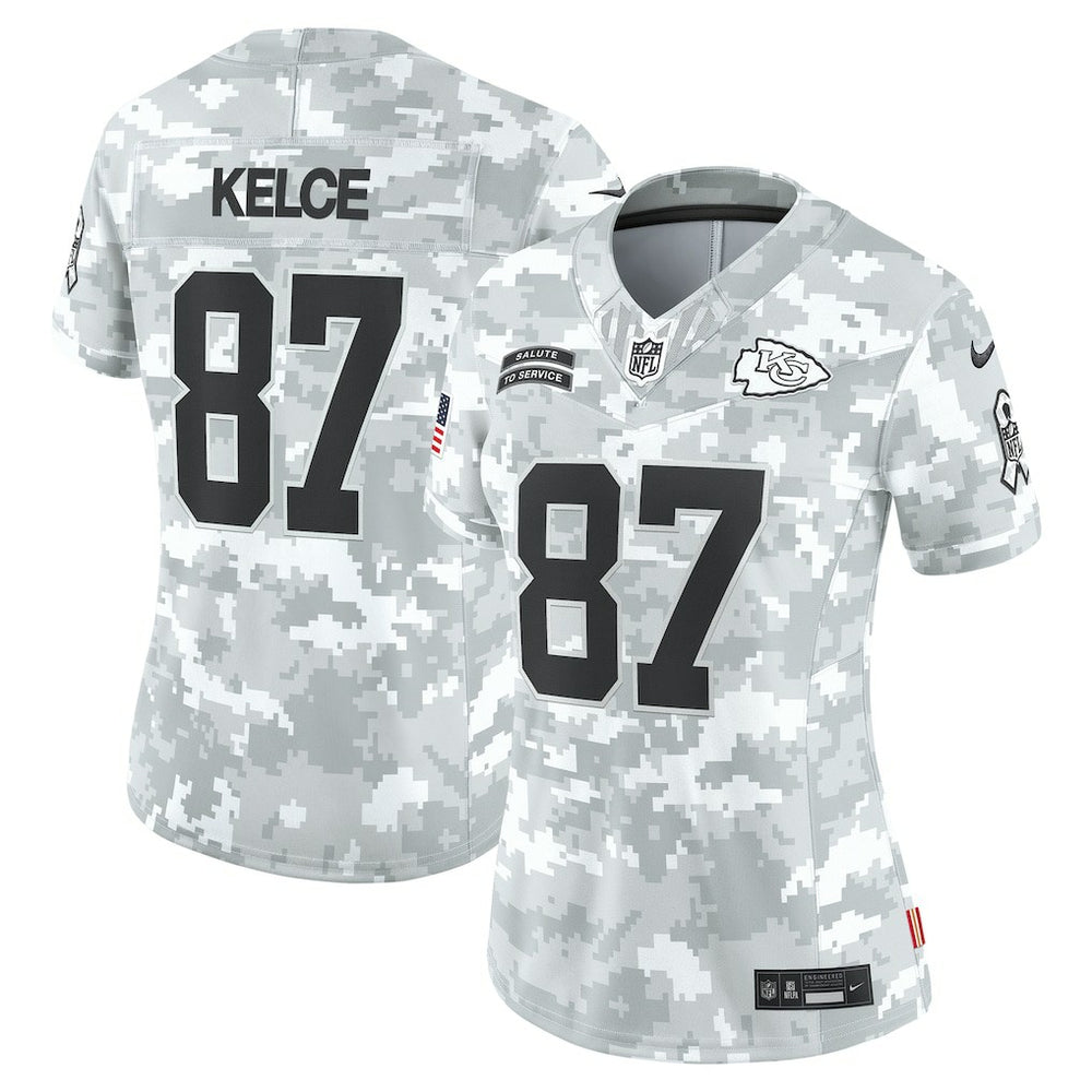 Travis Kelce  Women's 2024 Salute to Service Limited Jersey - Kansas City Chiefs Jerseys