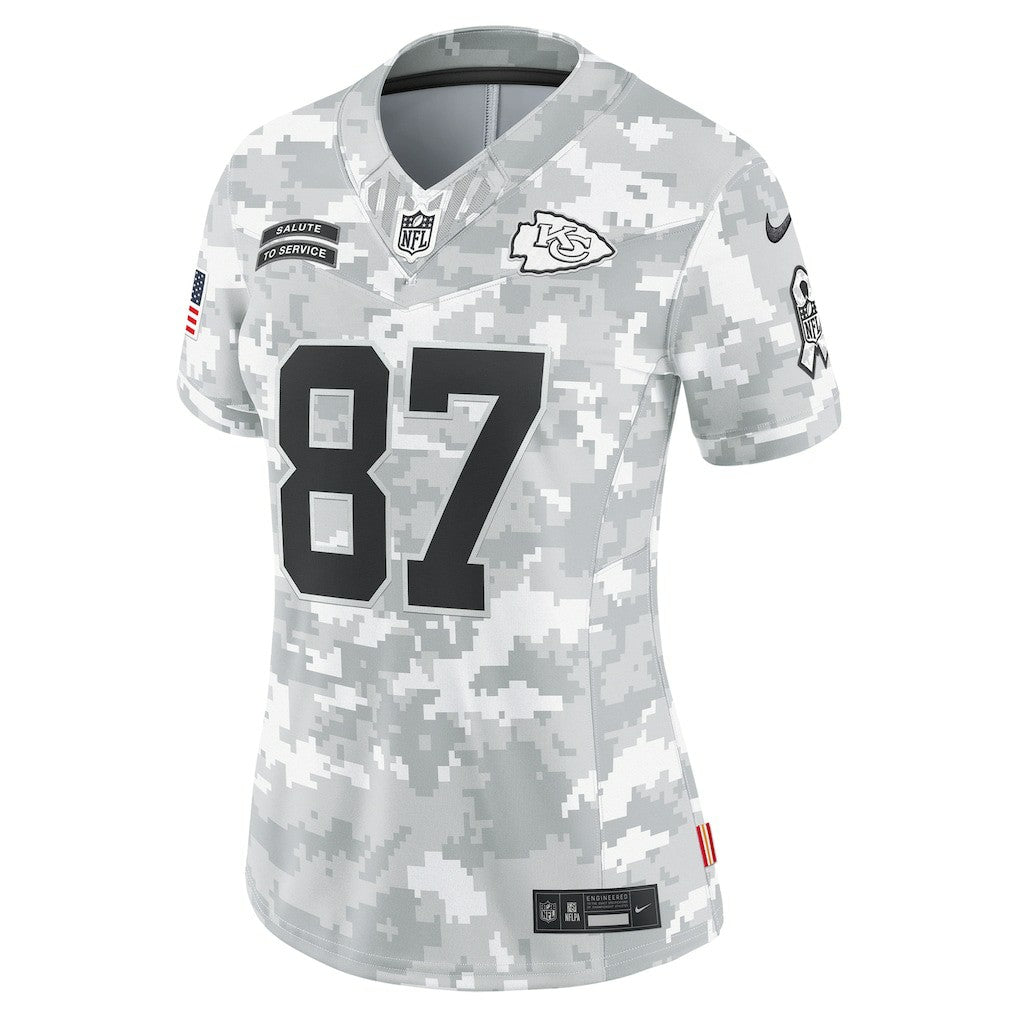 Travis Kelce  Women's 2024 Salute to Service Limited Jersey - Kansas City Chiefs Jerseys