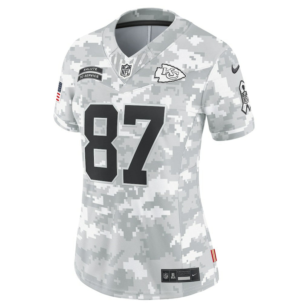 Travis Kelce  Women's 2024 Salute to Service Limited Jersey - Kansas City Chiefs Jerseys