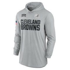 2024 Salute to Service Lightweight Dri-FIT Long Sleeve Hoodie T-Shirt - Cleveland Browns Hoodies