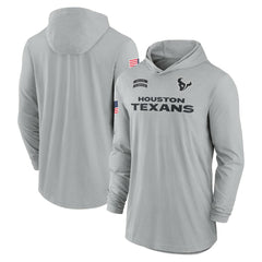2024 Salute to Service Lightweight Dri-FIT Long Sleeve Hoodie T-Shirt - Houston Texans Hoodies