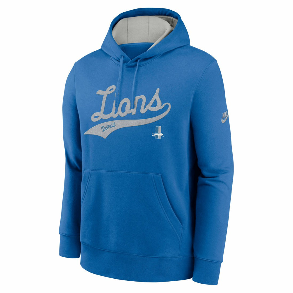 Rewind Club Logo Pullover Hoodie - Detroit Lions Hoodies