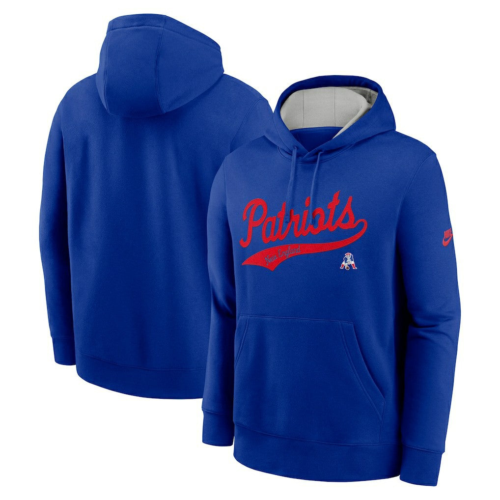 Rewind Club Logo Pullover Hoodie - New England Patriots Hoodies