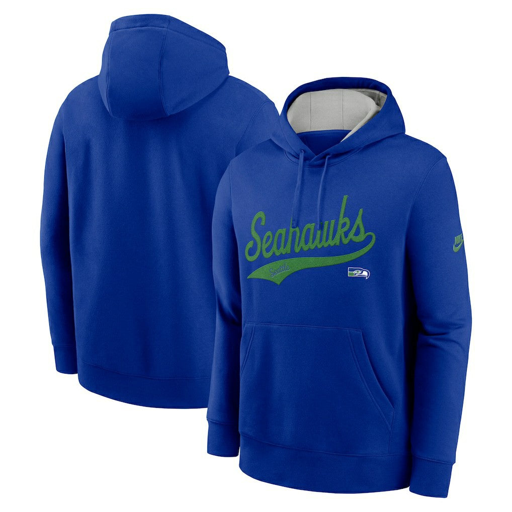 Rewind Club Logo Pullover Hoodie - Seattle Seahawks Hoodies