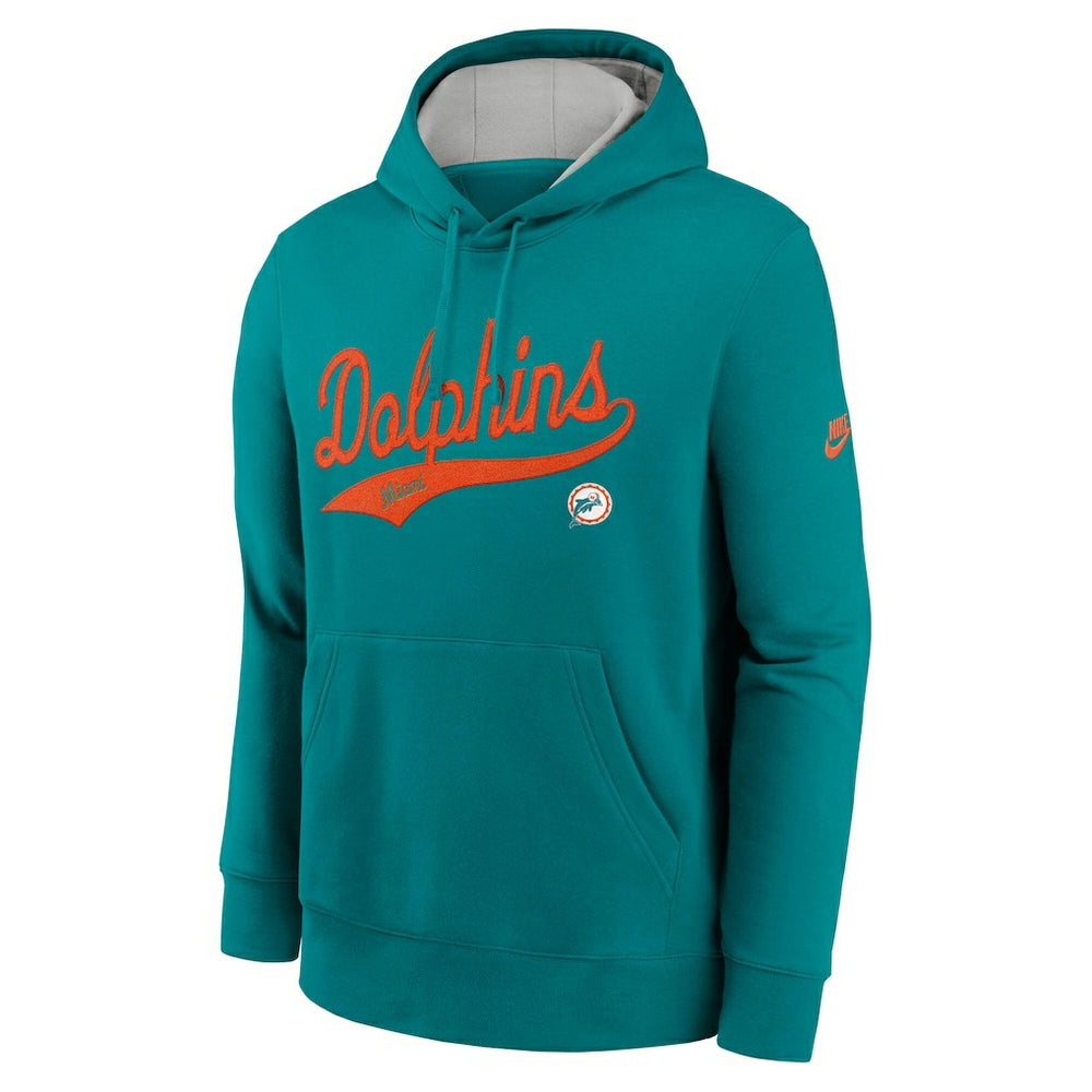 Rewind Club Logo Pullover Hoodie - Miami Dolphins Hoodies