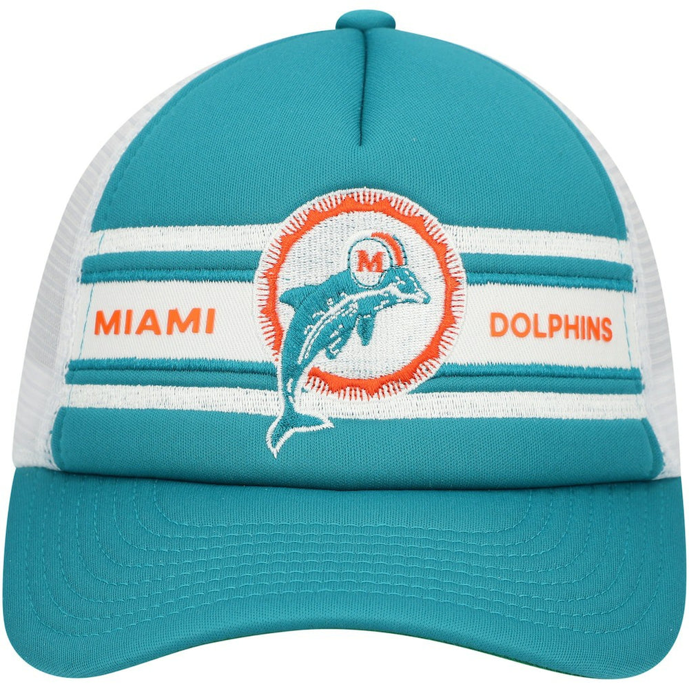 Youth Stripe Trucker Adjustable Hat - Miami Dolphins Hats
