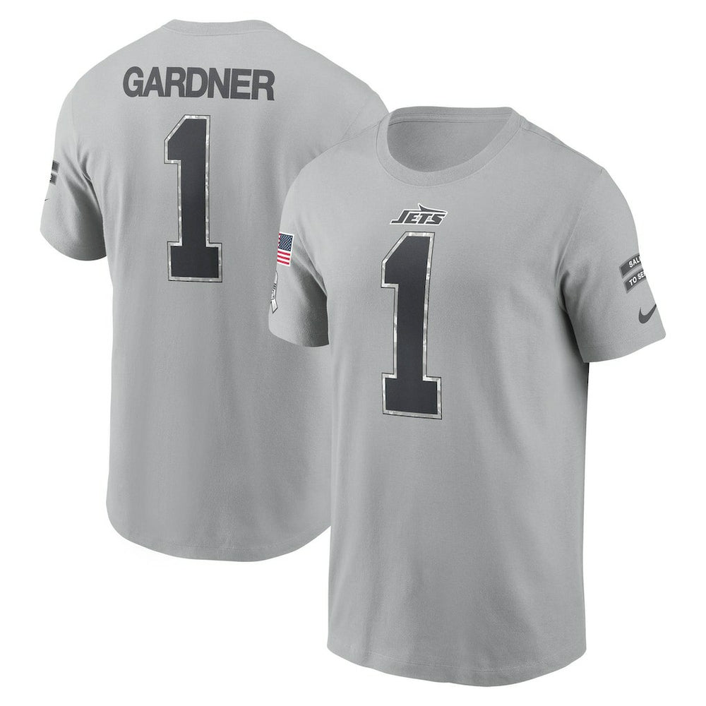 Ahmad Sauce Gardner  2024 Salute To Service Name & Number T-Shirt - New York Jets T-shirts