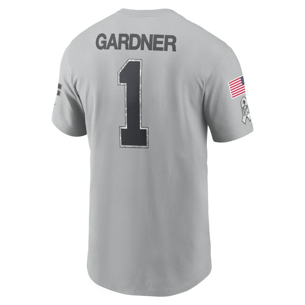 Ahmad Sauce Gardner  2024 Salute To Service Name & Number T-Shirt - New York Jets T-shirts