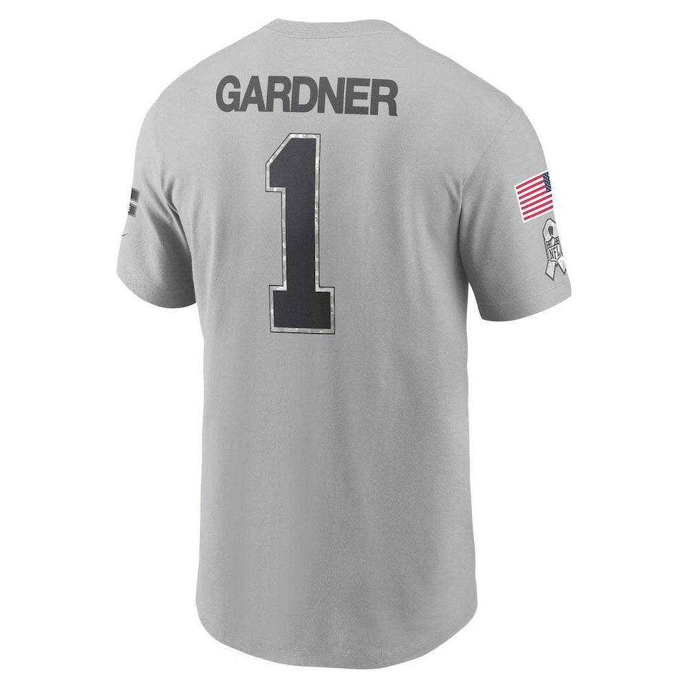 Ahmad Sauce Gardner  2024 Salute To Service Name & Number T-Shirt - New York Jets T-shirts