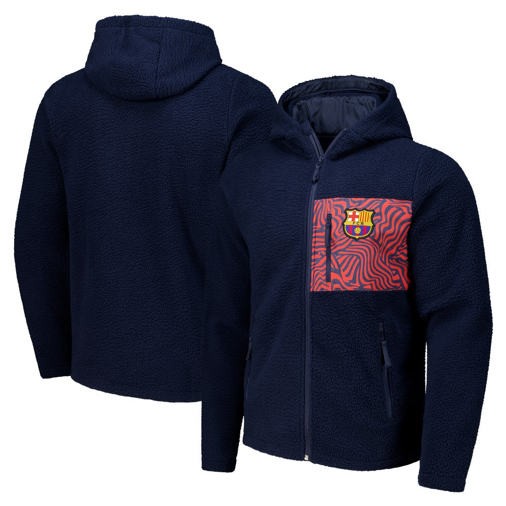 Barcelona Sherpa Full-Zip Hoodie Jacket