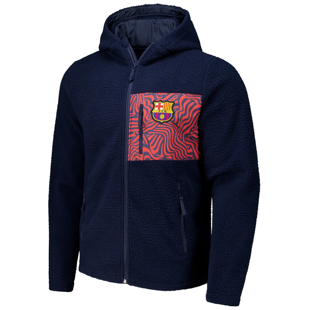 Barcelona Sherpa Full-Zip Hoodie Jacket