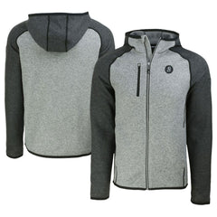 Heather Gray/Heather Charcoal Baltimore Orioles Cutter & Buck City Connect Mainsail Full-Zip Hoodie