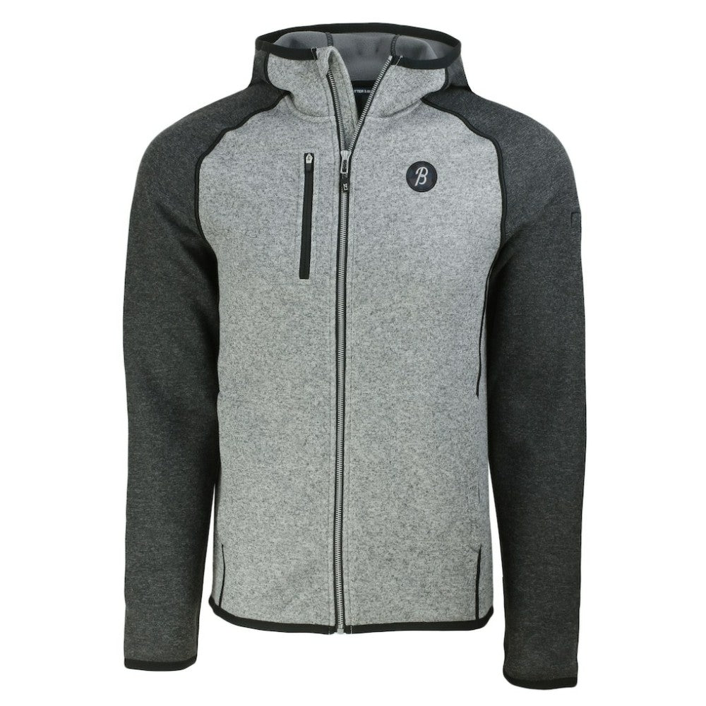 Heather Gray/Heather Charcoal Baltimore Orioles Cutter & Buck City Connect Mainsail Full-Zip Hoodie