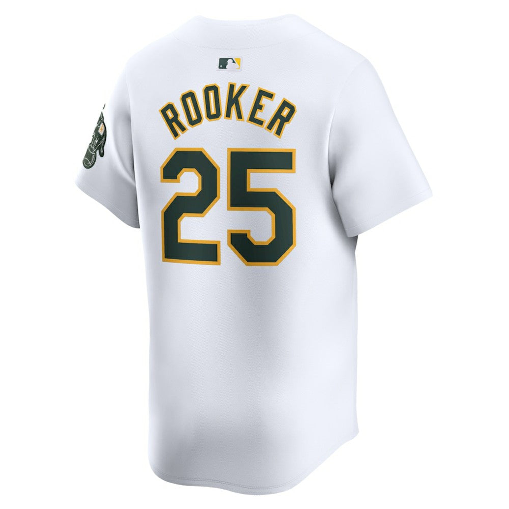 White Brent Rooker Athletics Nike Home Limited Player Jersey