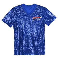 Josh Allen  Girls Youth Sequin V-Neck Fashion Jersey - Buffalo Bills Jerseys