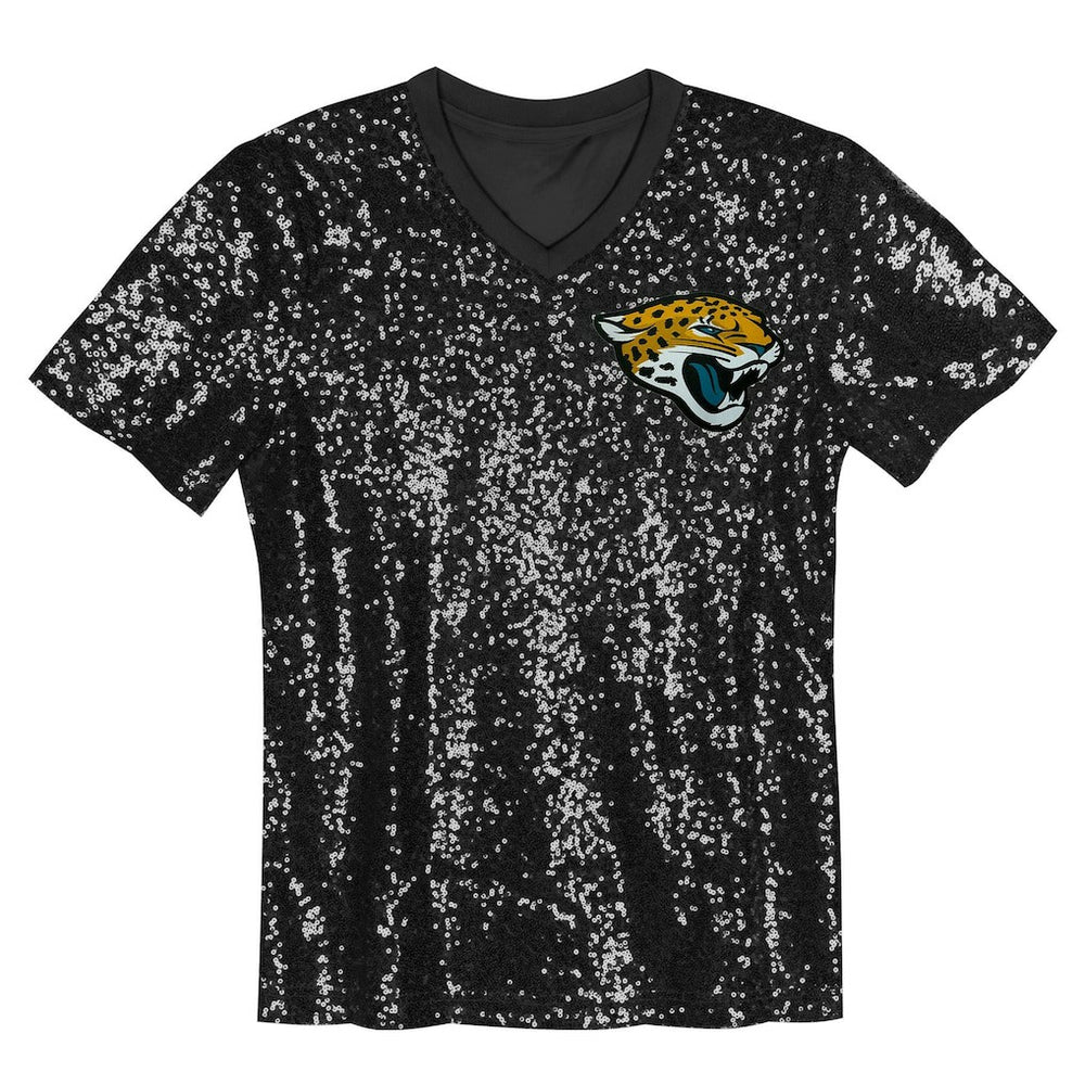 Trevor Lawrence  Girls Youth Sequin V-Neck Fashion Jersey - Jacksonville Jaguars Jerseys