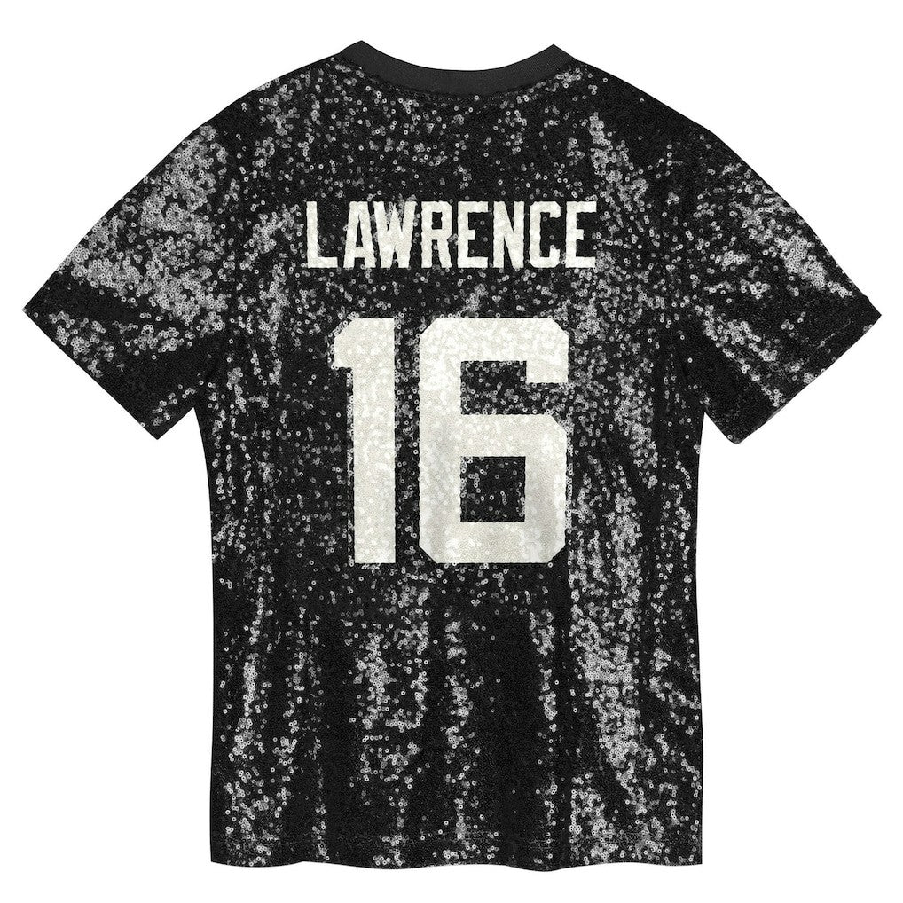 Trevor Lawrence  Girls Youth Sequin V-Neck Fashion Jersey - Jacksonville Jaguars Jerseys