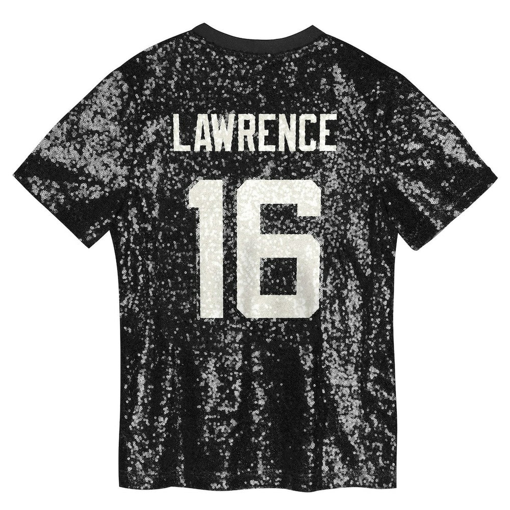 Trevor Lawrence  Girls Youth Sequin V-Neck Fashion Jersey - Jacksonville Jaguars Jerseys