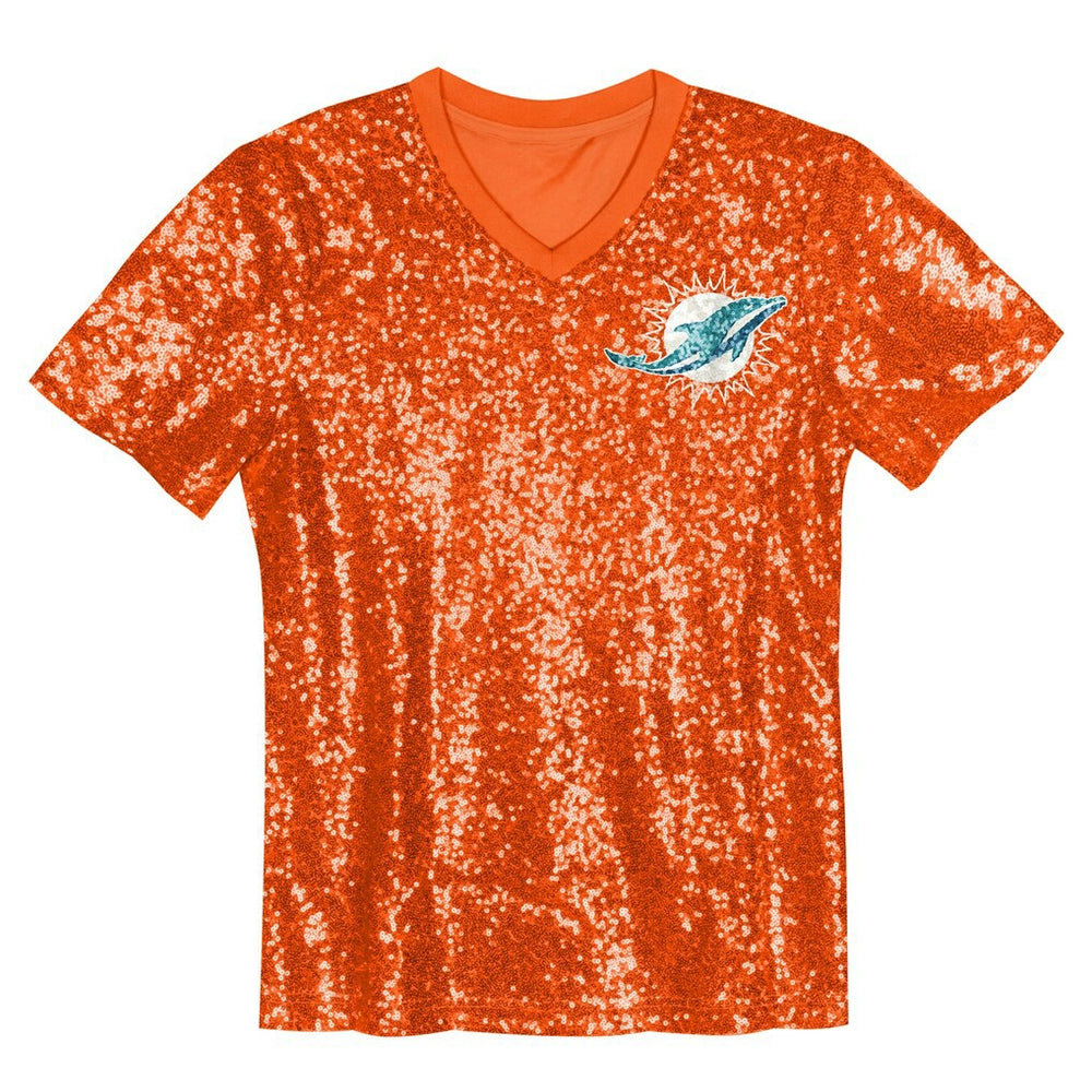 Tyreek Hill  Girls Youth Sequin V-Neck Fashion Jersey - Miami Dolphins Jerseys