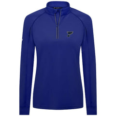 NHL St. Louis Blues Levelwear Women's Kinetic Insignia Core Quarter-Zip Pullover Top