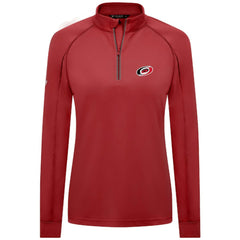 NHL Carolina Hurricanes Levelwear Women's Kinetic Insignia Core Quarter-Zip Pullover Top