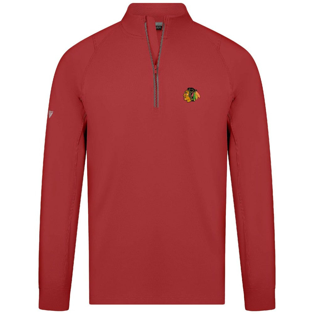 NHL Chicago Blackhawks Levelwear Theory Insignia Core Quarter-Zip Pullover Top