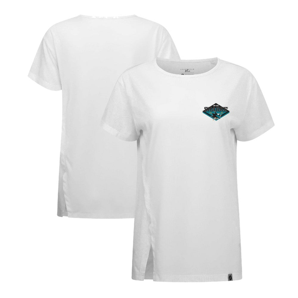 NHL San Jose Sharks Levelwear Women's Influx Club Patch 2.0 T-Shirt