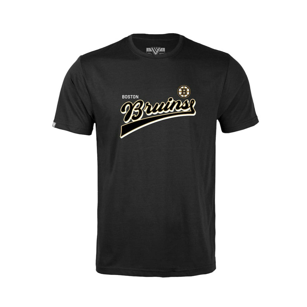 NHL Boston Bruins Levelwear Youth Little Richmond Retro Script T-Shirt