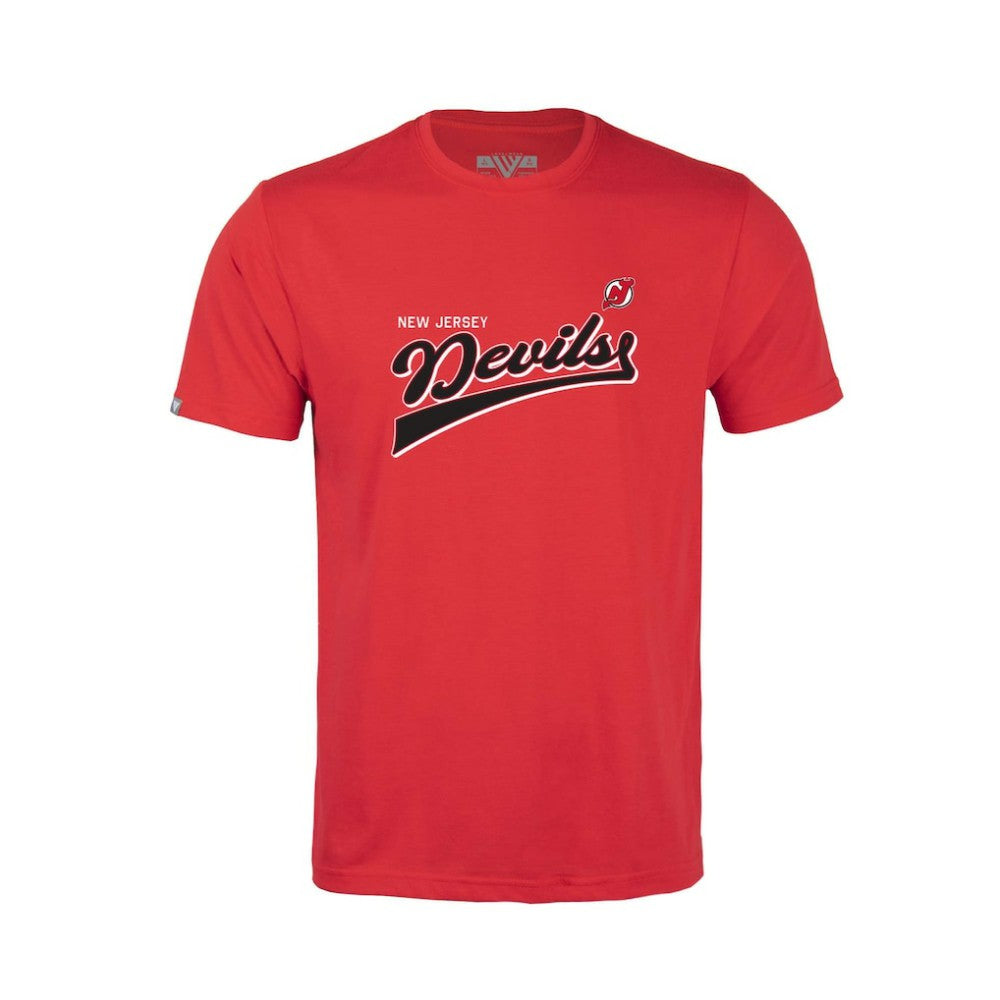 NHL New Jersey Devils Levelwear Youth Little Richmond Retro Script T-Shirt