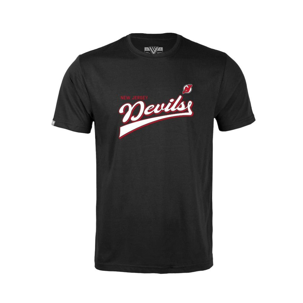 NHL New Jersey Devils Levelwear Youth Little Richmond Retro Script T-Shirt