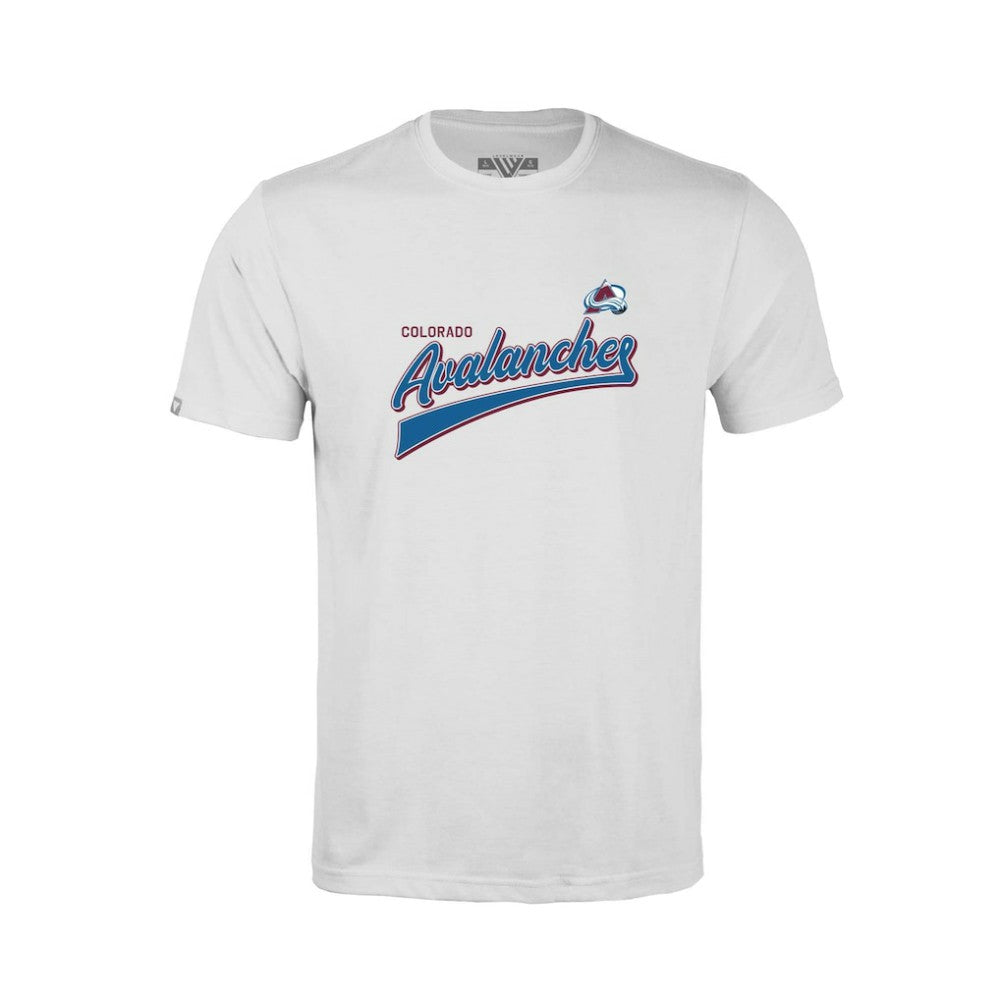 NHL Colorado Avalanche Levelwear Youth Little Richmond Retro Script T-Shirt