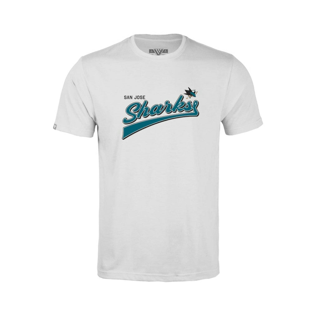 NHL San Jose Sharks Levelwear Youth Little Richmond Retro Script T-Shirt