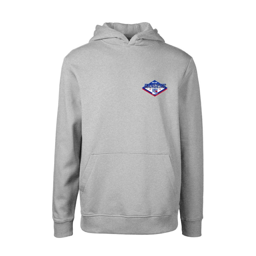 NHL New York Rangers Levelwear Youth Podium Club Patch 2.0 Fleece Pullover Hoodie