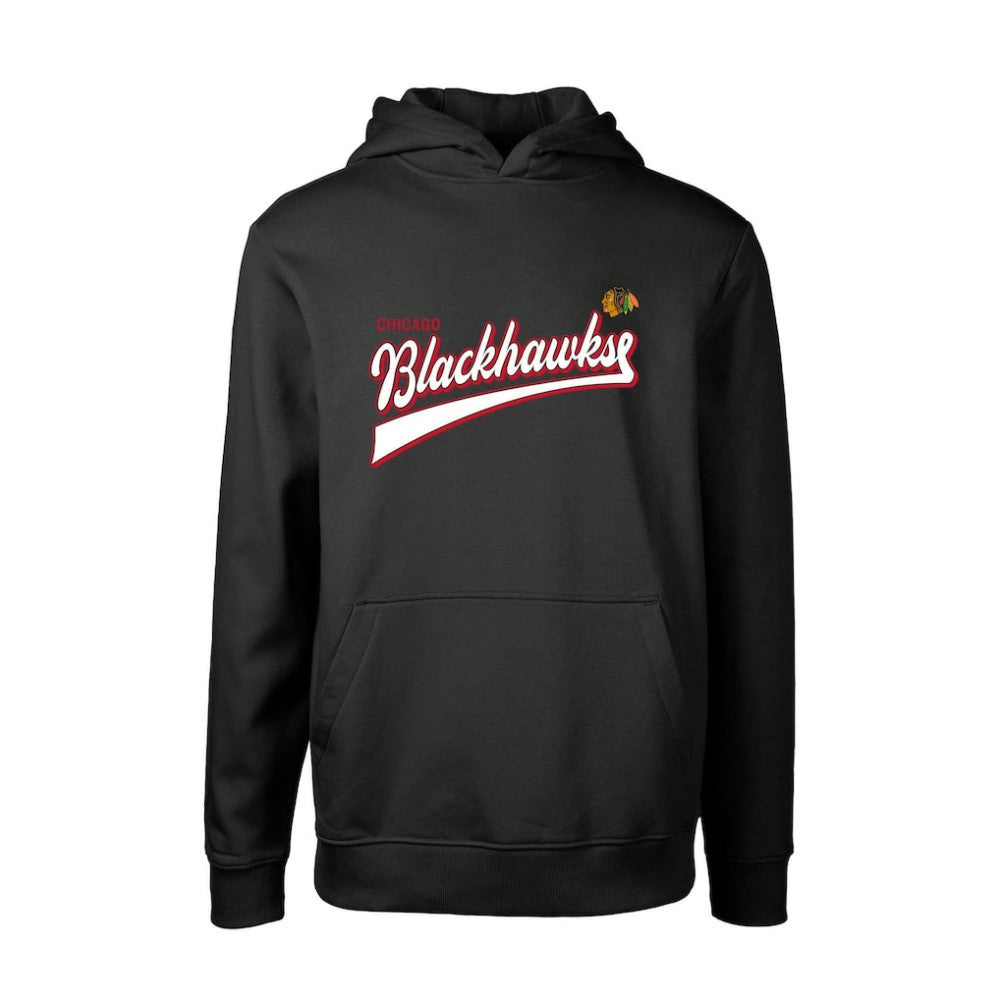 NHL Chicago Blackhawks Levelwear Youth Podium Retro Script Fleece Pullover Hoodie