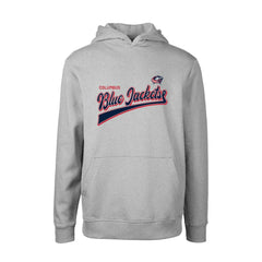 NHL Columbus Blue Jackets Levelwear Youth Podium Retro Script Fleece Pullover Hoodie