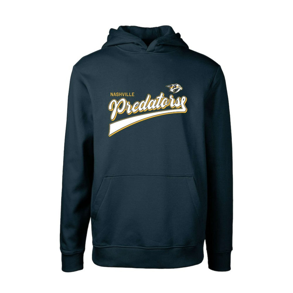 NHL Nashville Predators Levelwear Youth Podium Retro Script Fleece Pullover Hoodie