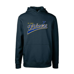 NHL St. Louis Blues Levelwear Youth Podium Retro Script Fleece Pullover Hoodie