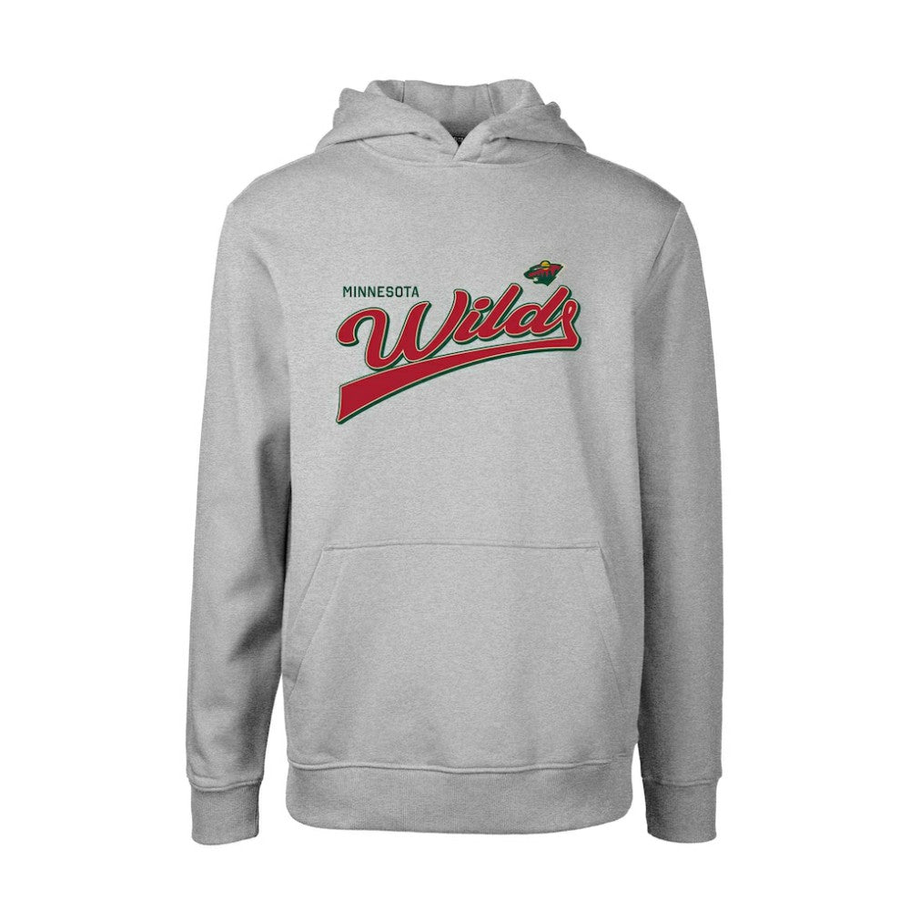 NHL Minnesota Wild Levelwear Youth Podium Retro Script Fleece Pullover Hoodie