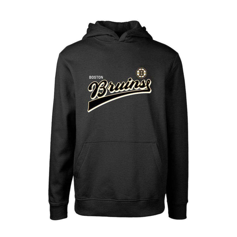 NHL Boston Bruins Levelwear Youth Podium Retro Script Fleece Pullover Hoodie
