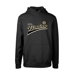 NHL Boston Bruins Levelwear Youth Podium Retro Script Fleece Pullover Hoodie