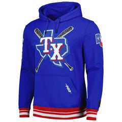 Royal Texas Rangers Pro Standard Mash Up Logo Pullover Hoodie