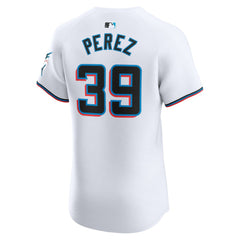White Eury Perez Miami Marlins Nike Home Elite Player Jersey