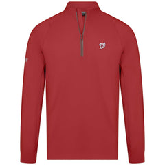 Red Washington Nationals Levelwear Theory Insignia Quarter-Zip Pullover