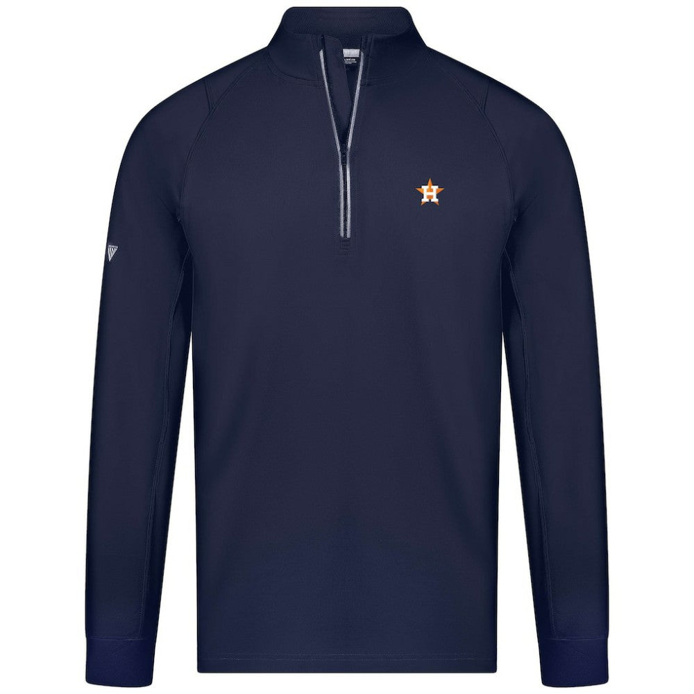 Navy Houston Astros Levelwear Theory Insignia Quarter-Zip Pullover